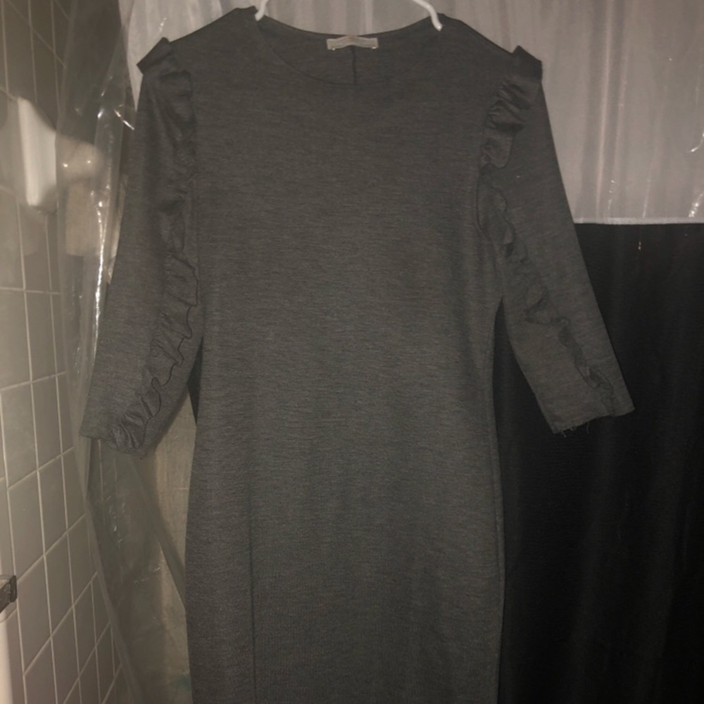 Dark grey midi zara dress